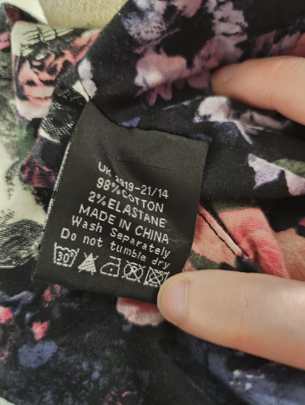 Floral Skull Fit-and-Flare Dress in Black and Pink WITH POCKETS! - Picture 6 of 9